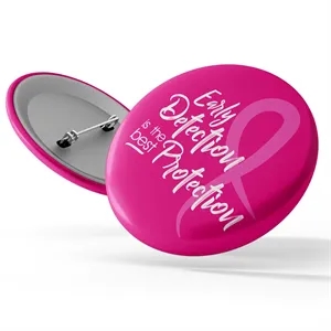 Stock Awareness Button - Breast Cancer "Early Detection"