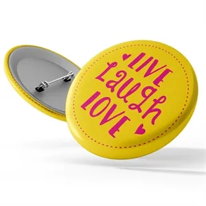 Stock Awareness Button - Healthy Living: "Live, Laugh, Love"