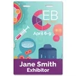 Full Color ID Badge - 4" x 6", Double Attachments | https://www.bestnamebadges.com
