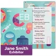 Full Color ID Badge - 4" x 6", Double Attachments | https://www.bestnamebadges.com