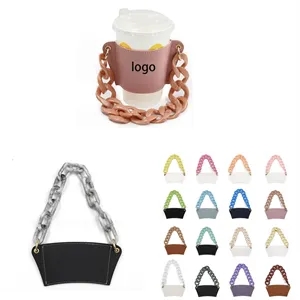Detachable Chain Milk Tea Cup Sleeve Coffee Cup Holder