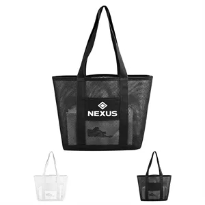 Travel Mesh Beach Tote Bag 17"x12.2"x4"