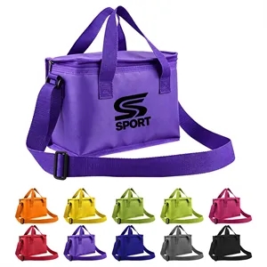 6 Can Insulated Cooler Bag W/ Handle & Shoulder Strap