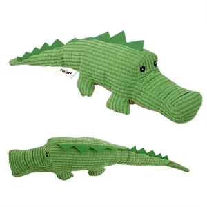 Interactive Plush Crocodile Squeaky Dog Toy