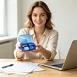 4 In 1 Portable Mini Office Supply Kit W/ Case | https://www.bestnamebadges.com