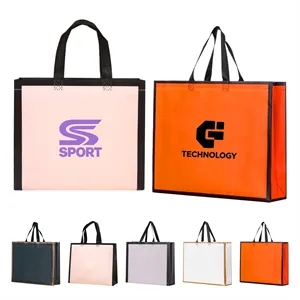 Laminated Non Woven Grocery Tote Bag 12.6"x10.6"x4"