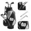 Golf Bag Shape Desktop Pen Holder W/ Clock | https://www.bestnamebadges.com