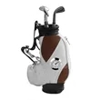 Golf Bag Shape Desktop Pen Holder W/ Clock | https://www.bestnamebadges.com