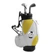 Golf Bag Shape Desktop Pen Holder W/ Clock | https://www.bestnamebadges.com