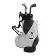 Golf Bag Shape Desktop Pen Holder W/ Clock | https://www.bestnamebadges.com