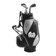 Golf Bag Shape Desktop Pen Holder W/ Clock | https://www.bestnamebadges.com