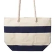 Striped Canvas Tote Bags with Rope Handles | https://www.bestnamebadges.com