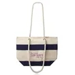 Striped Canvas Tote Bags with Rope Handles | https://www.bestnamebadges.com