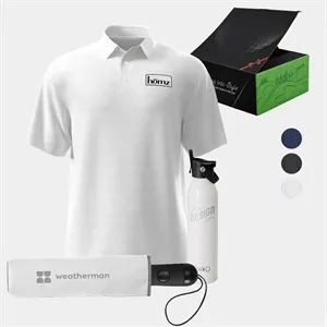 20oz SWIG® Golf Bottle, PGA TOUR Polo & Umbrella Gift Set