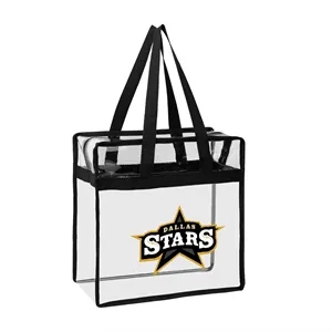 Custom Clear Zipper Tote Bag for Stadiums & Events