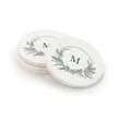 Holiday Monogram Coaster | https://www.bestnamebadges.com