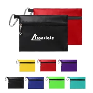 PU Leather Golf Tee Bag With Carabiner