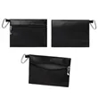 PU Leather Golf Tee Bag With Carabiner | https://www.bestnamebadges.com
