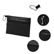PU Leather Golf Tee Bag With Carabiner | https://www.bestnamebadges.com