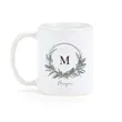 Holiday Monogram Coffee Mug | https://www.bestnamebadges.com