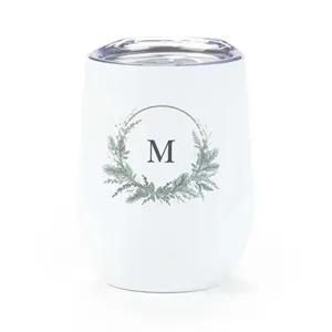Holiday Monogram Wine Tumbler