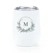 Holiday Monogram Wine Tumbler | https://www.bestnamebadges.com