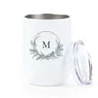 Holiday Monogram Wine Tumbler | https://www.bestnamebadges.com