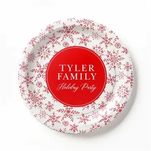 Personalized Snow Paper Plate