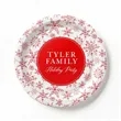 Personalized Snow Paper Plate | https://www.bestnamebadges.com