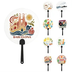 Summer Plastic Round Handheld Fan