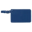 Blue/Silver Leatherette Luggage Tag | https://www.bestnamebadges.com