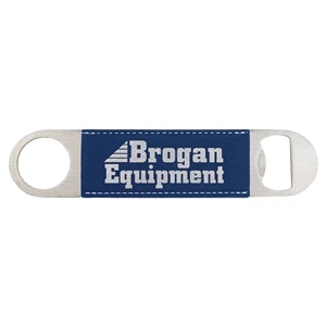 Blue/Silver Leatherette Bottle Opener