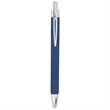 Blue/Silver Laserable Leatherette Pen | https://www.bestnamebadges.com