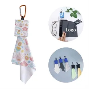 Eyeglass Cleaning Microfiber Cloth With Carabiner