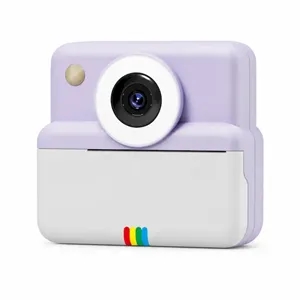 White Purple Instant Print Camera