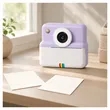 White Purple Instant Print Camera | https://www.bestnamebadges.com