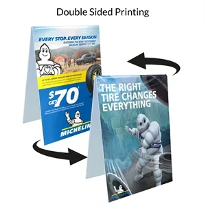 4" X 5.75" Plastic Table Tent Sign