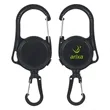 Waypoint Retractable & Lockable Dual Carabiner | https://www.bestnamebadges.com