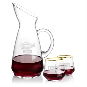 Taroni Carafe & Tucson Gold Stemless Wine