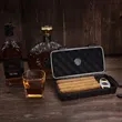 Portable Crushproof Airtight Cigar Humidor Case W/ Handle | https://www.bestnamebadges.com