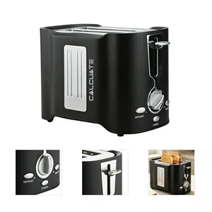 2 Slice Wide Slots Toaster W/ Removable Crumb Tray