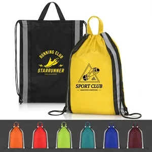 Reflective Safety Drawstring Backpack