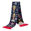 Full Color Knit Soccer Scarf W/ Tassels | https://www.bestnamebadges.com