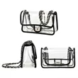 Clear PVC Stadium Approved Shoulder Carry Women Handbag | https://www.bestnamebadges.com