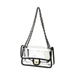 Clear PVC Stadium Approved Shoulder Carry Women Handbag | https://www.bestnamebadges.com