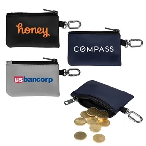 LuxeCarry Zip Pouch with Carabiner