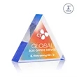 Spartan Triangle VividPrint™ Double Sided Award - Blue | https://www.bestnamebadges.com