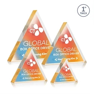 Spartan Triangle VividPrint™ Double Sided Award - Gold