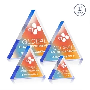 Spartan Triangle VividPrint™ Double Sided Award - Blue