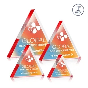 Spartan Triangle VividPrint™ Double Sided Award - Red
